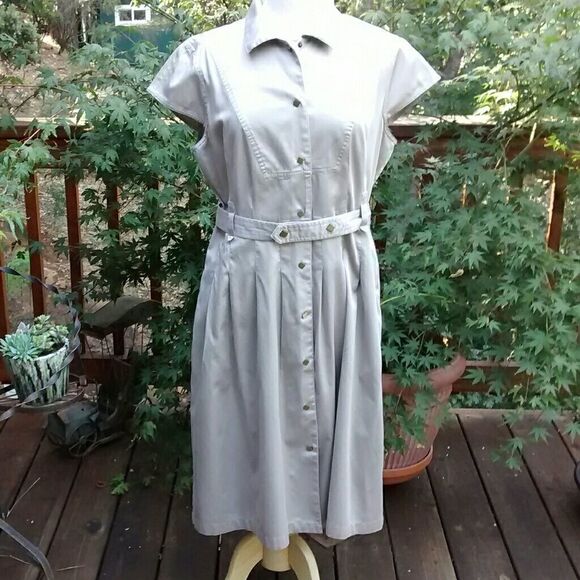 Alfani Dresses & Skirts - Alfani Cotton Khaki Dress